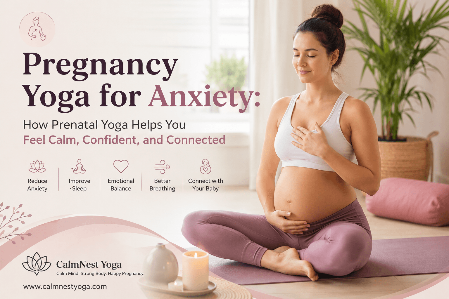 Pregnancy Yoga for Anxiety: How Prenatal Yoga Helps You Feel Calm, Confident, and Connected